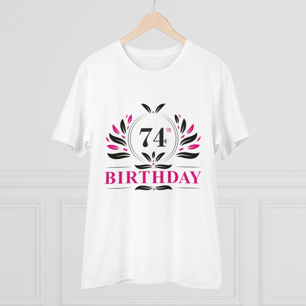Men's PC Cotton 74th Birthday Printed T Shirt