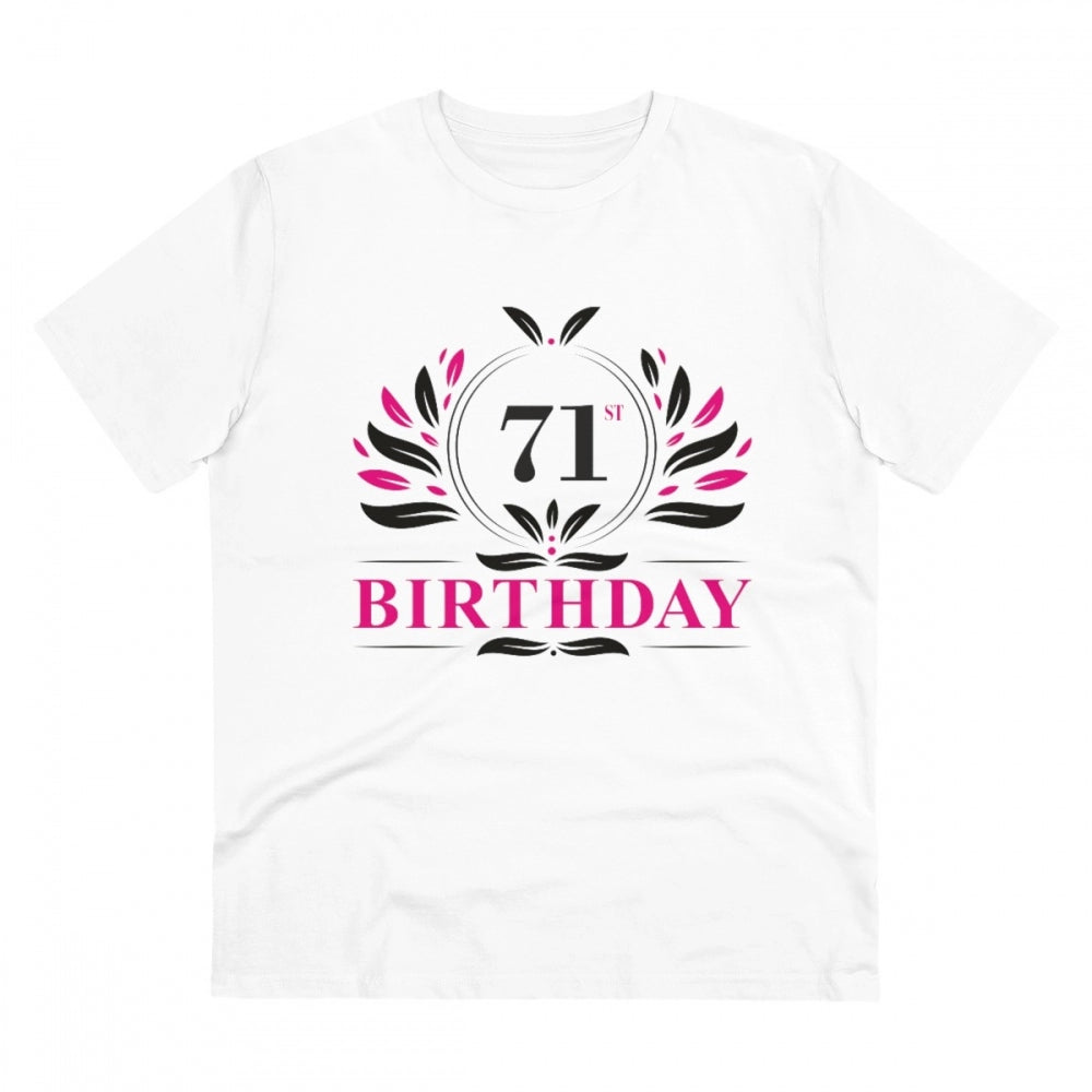 Men's PC Cotton 71st Birthday Printed T Shirt