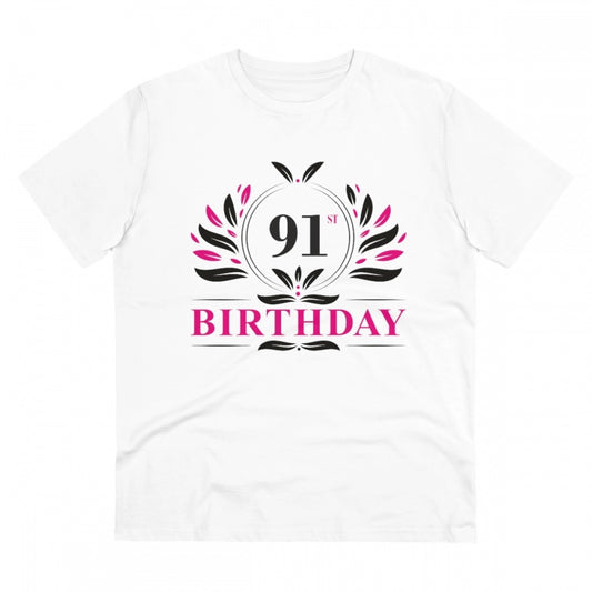Men's PC Cotton 91st Birthday Printed T Shirt