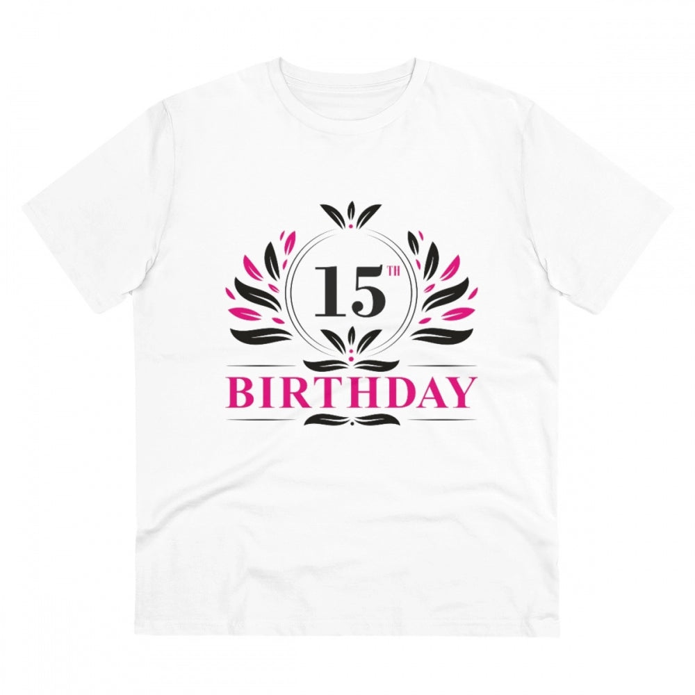 Men's PC Cotton 15th Birthday Printed T Shirt