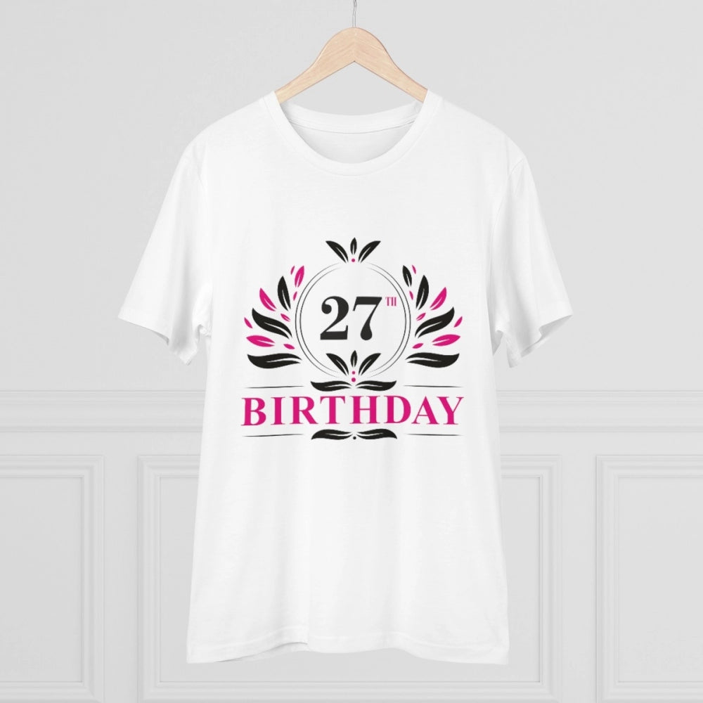 Men's PC Cotton 27th Birthday Printed T Shirt