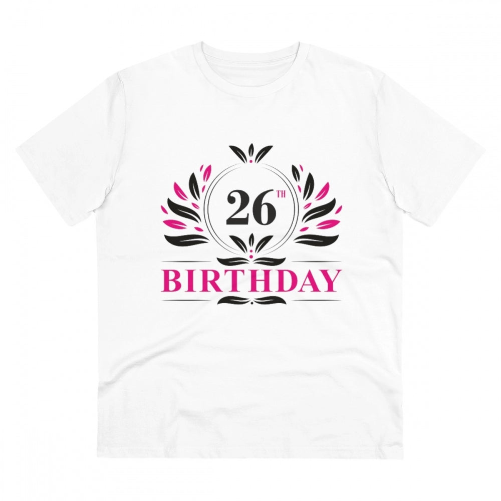 Men's PC Cotton 26th Birthday Printed T Shirt