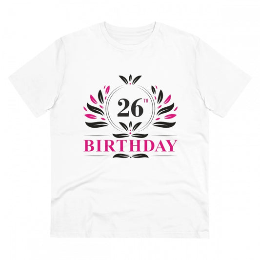 Men's PC Cotton 26th Birthday Printed T Shirt