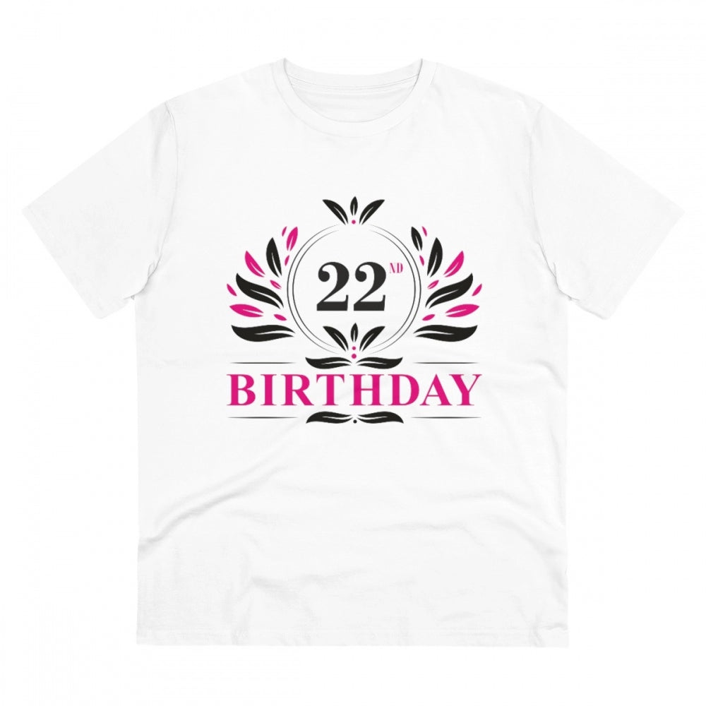 Men's PC Cotton 22nd Birthday Printed T Shirt