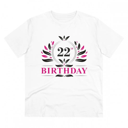 Men's PC Cotton 22nd Birthday Printed T Shirt