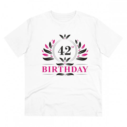 Men's PC Cotton 42nd Birthday Printed T Shirt