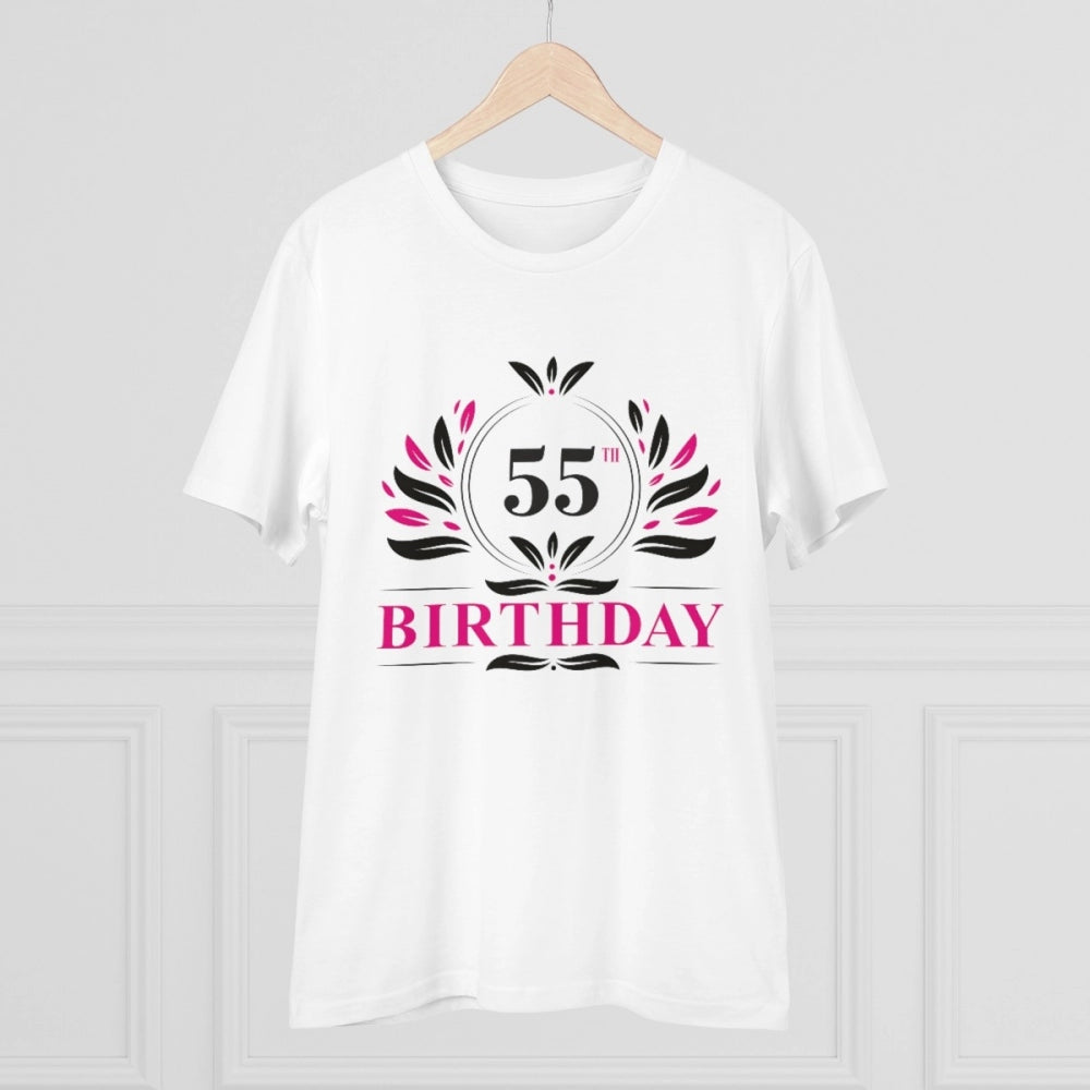 Men's PC Cotton 55th Birthday Printed T Shirt