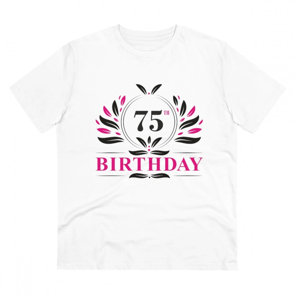 Men's PC Cotton 75th Birthday Printed T Shirt