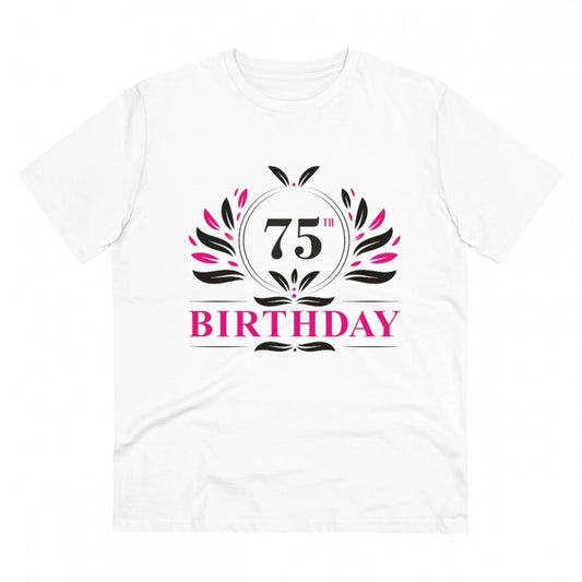 Men's PC Cotton 75th Birthday Printed T Shirt