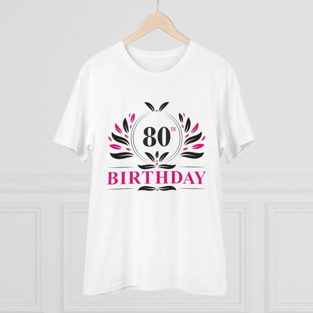 Men's PC Cotton 80th Birthday Printed T Shirt