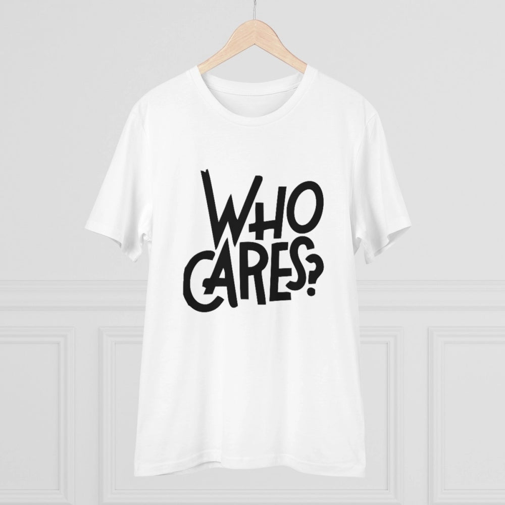 Men's PC Cotton Who Cares Printed T Shirt
