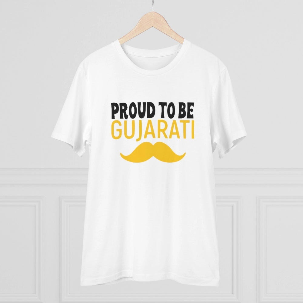 Men's PC Cotton Proud To Be Gujarati Printed T Shirt
