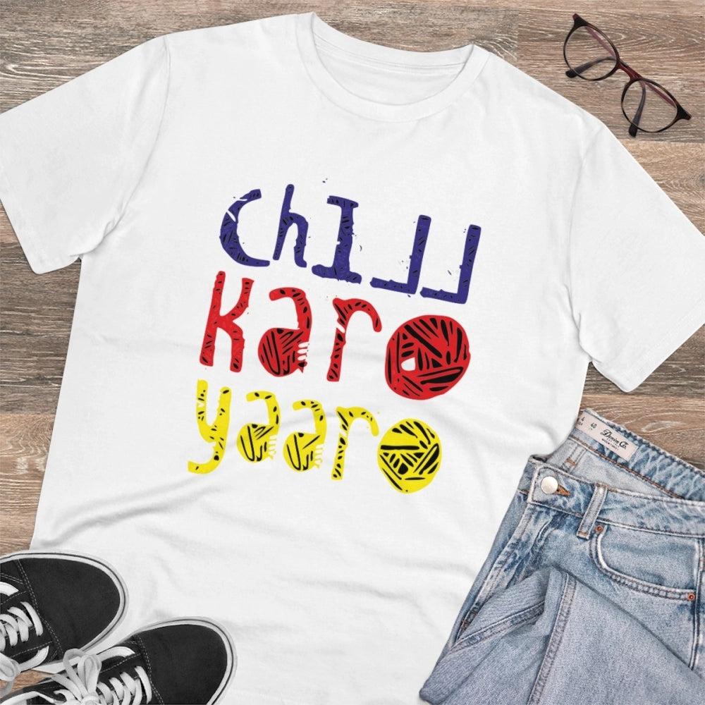Men's PC Cotton Chil Karo Yaar Printed T Shirt