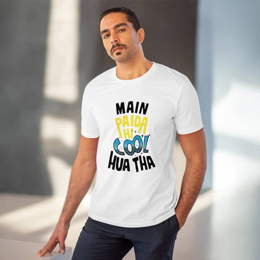 Men's PC Cotton Me Paida Hi Cool Huaa Tha Printed T Shirt