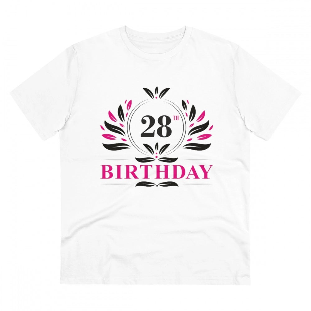 Men's PC Cotton 28th Birthday Printed T Shirt
