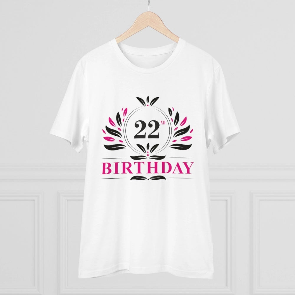 Men's PC Cotton 22nd Birthday Printed T Shirt
