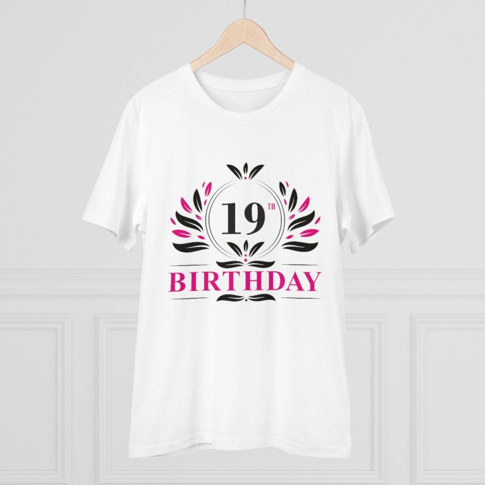Men's PC Cotton 19th Birthday Printed T Shirt