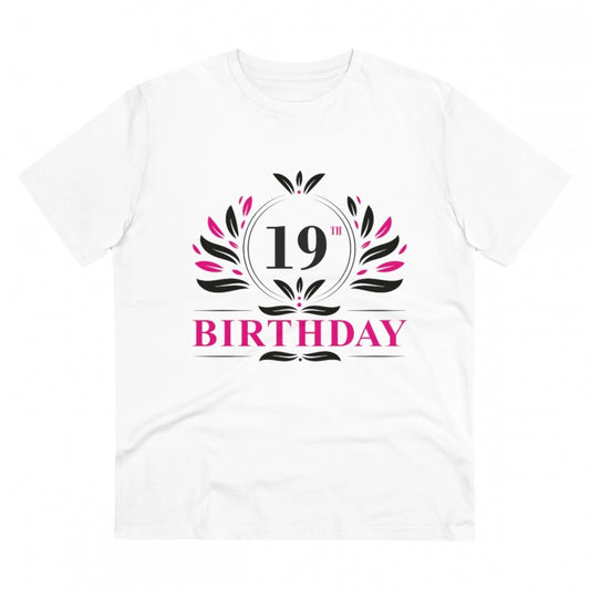 Men's PC Cotton 19th Birthday Printed T Shirt