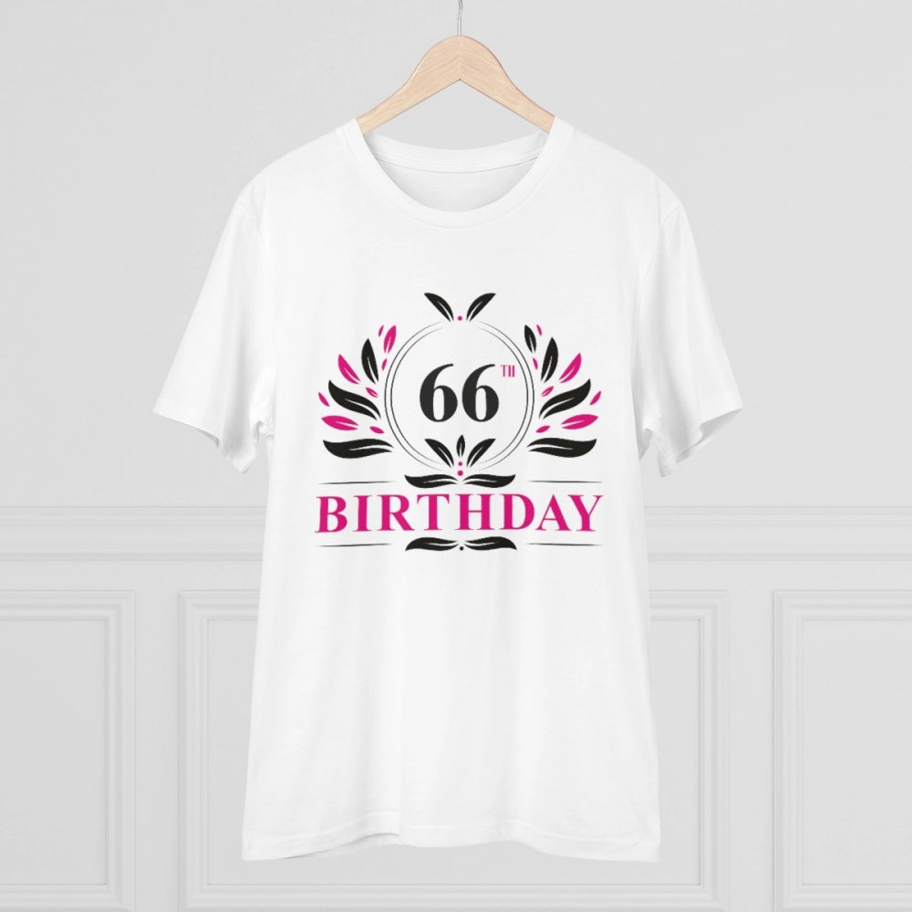 Men's PC Cotton 66th Birthday Printed T Shirt