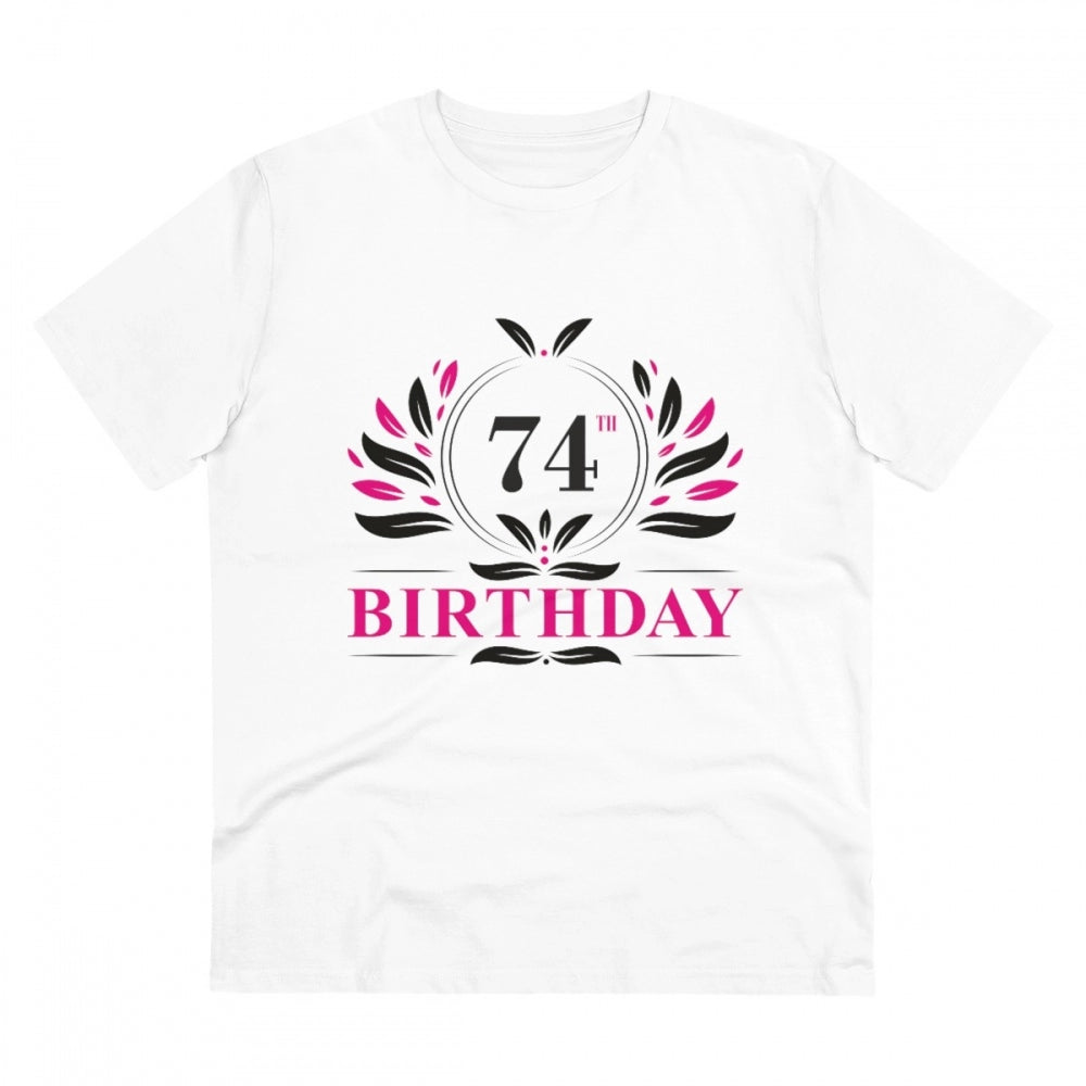 Men's PC Cotton 74th Birthday Printed T Shirt