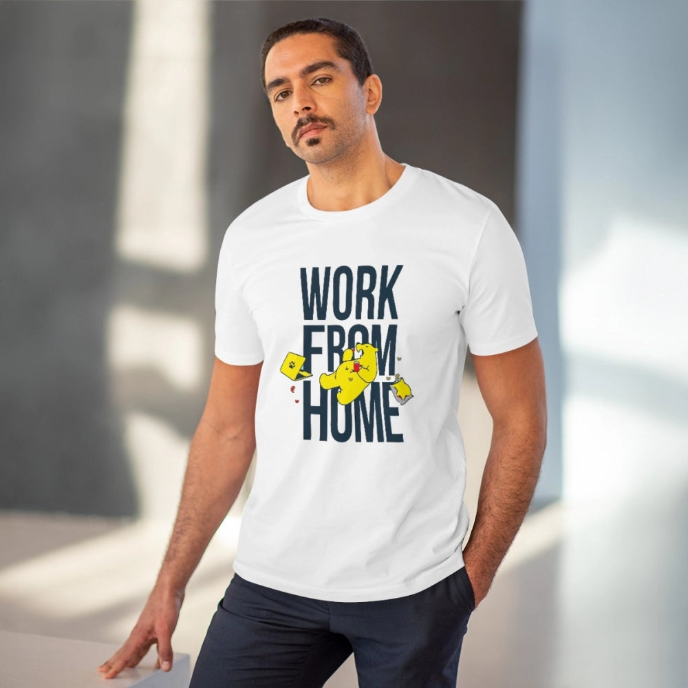 Men's PC Cotton Work From Home Desing Printed T Shirt
