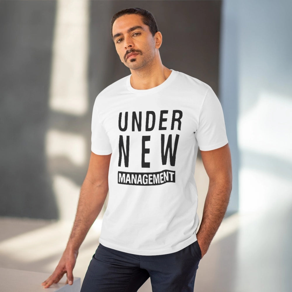 Men's PC Cotton Under New Management Desing Printed T Shirt