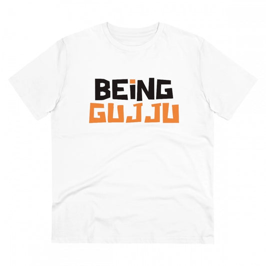 Men's PC Cotton Being Gujju Printed T Shirt