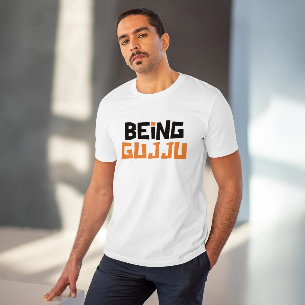 Men's PC Cotton Being Gujju Printed T Shirt