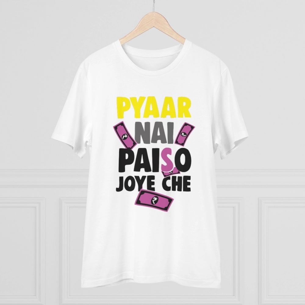 Men's PC Cotton Pyaar Nay Paisa Joy Che Printed T Shirt