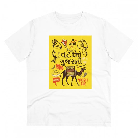 Men's PC Cotton Vat Thi Gujarati Printed T Shirt
