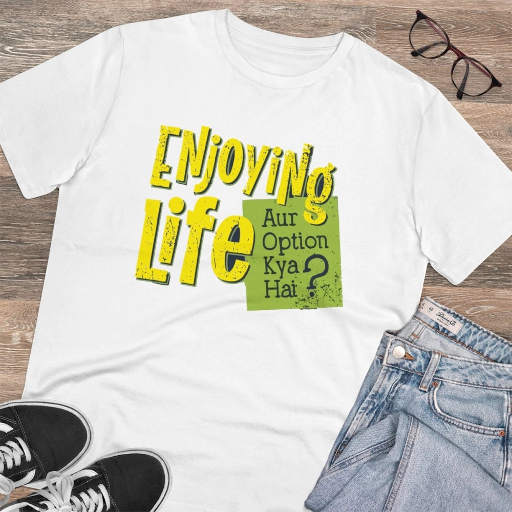Men's PC Cotton Enjoying Life Printed T Shirt