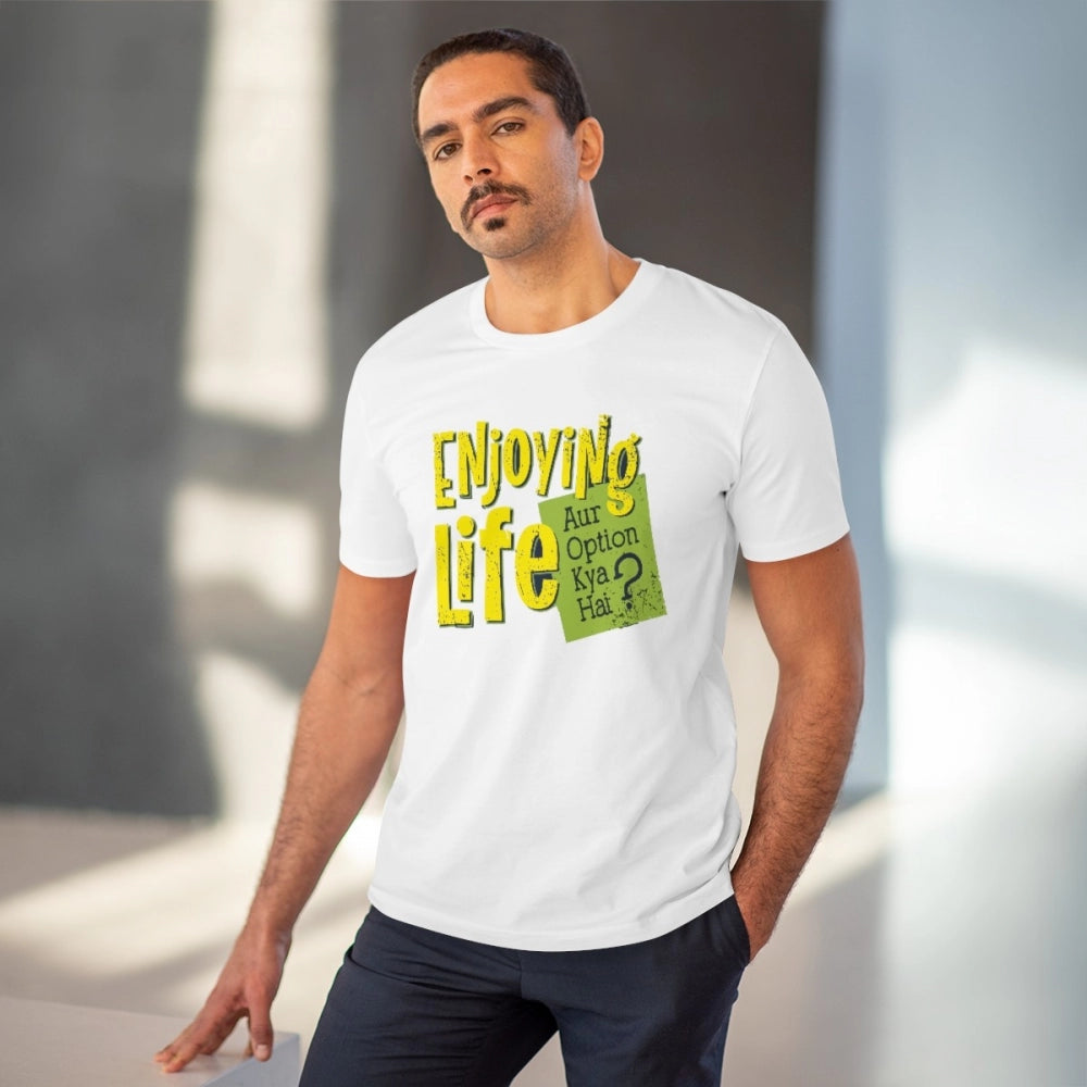Men's PC Cotton Enjoying Life Printed T Shirt