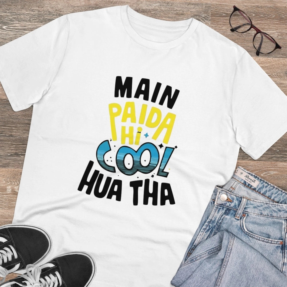 Men's PC Cotton Me Paida Hi Cool Huaa Tha Printed T Shirt