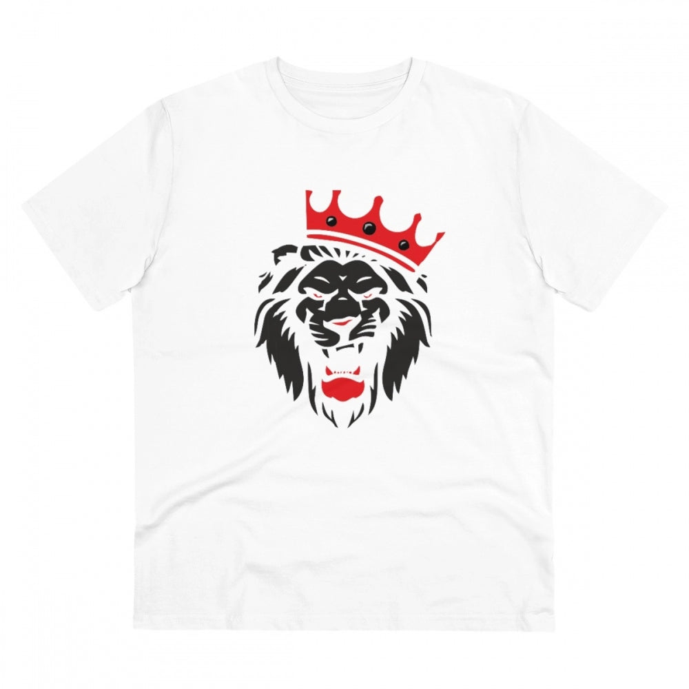 Men's PC Cotton Lion Logo Printed T Shirt