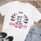 Men's PC Cotton 27th Birthday Printed T Shirt