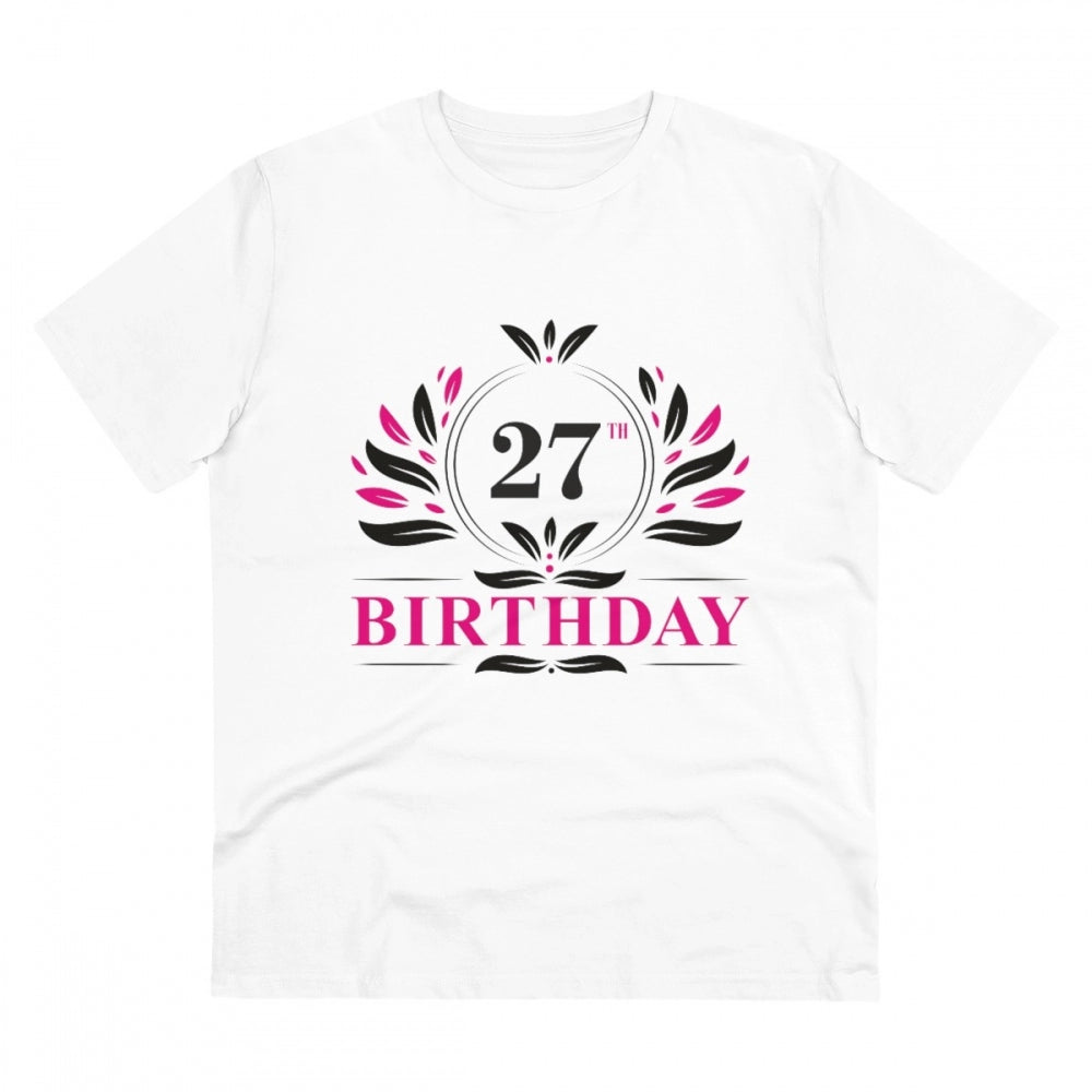 Men's PC Cotton 27th Birthday Printed T Shirt