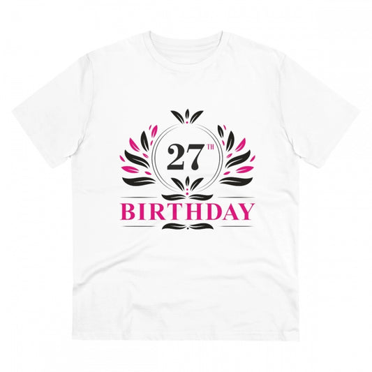 Men's PC Cotton 27th Birthday Printed T Shirt