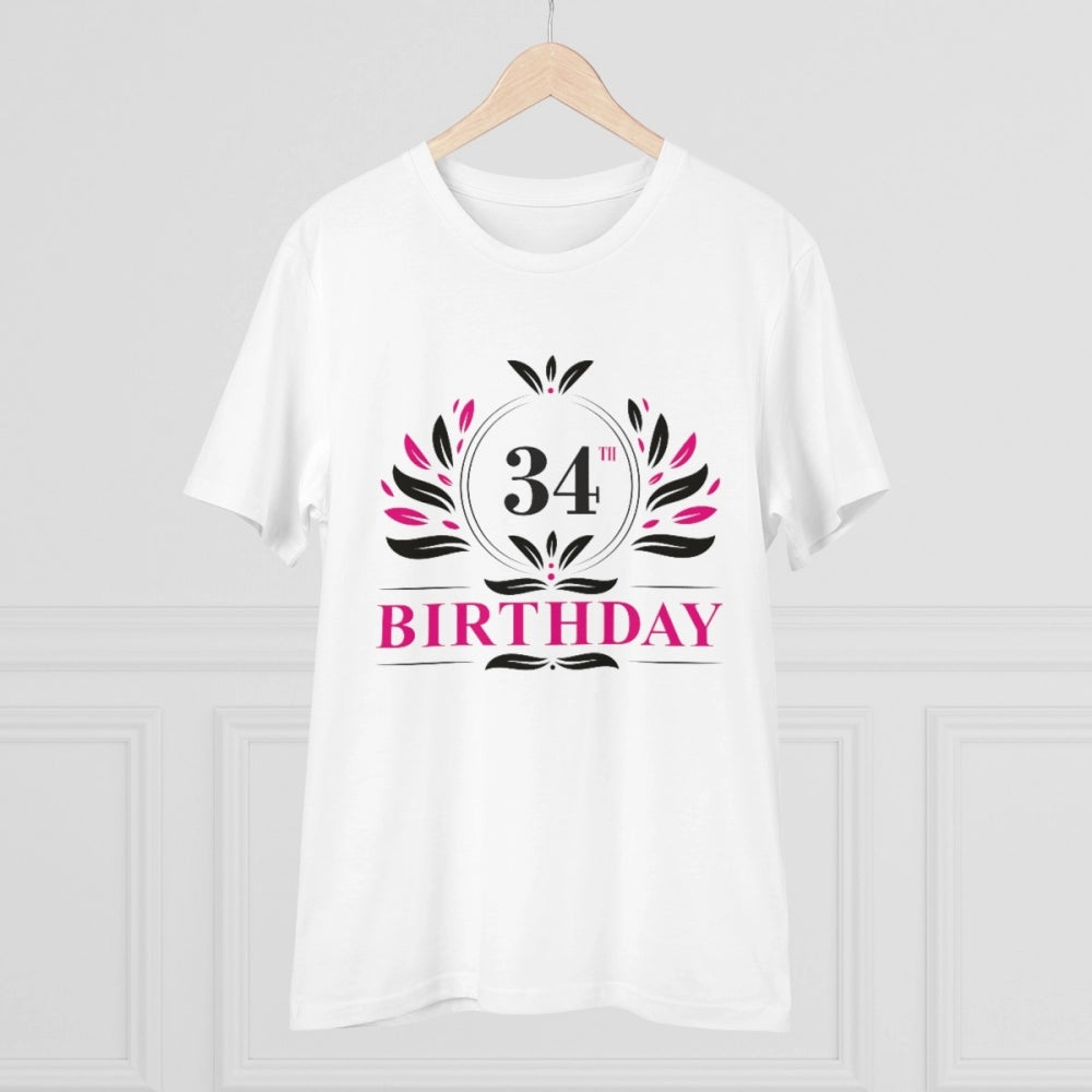 Men's PC Cotton 34th Birthday Printed T Shirt