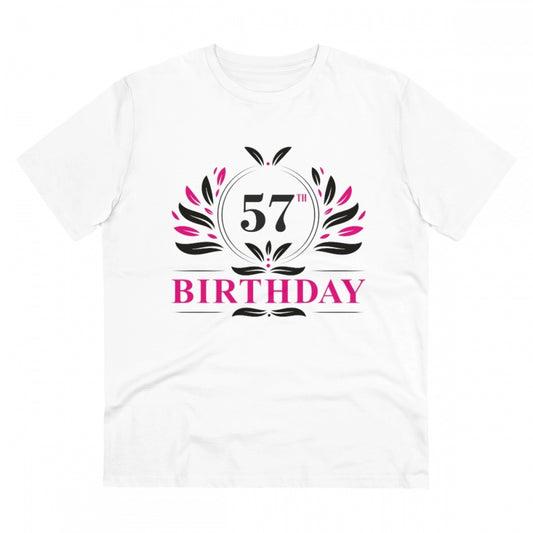 Men's PC Cotton 57th Birthday Printed T Shirt