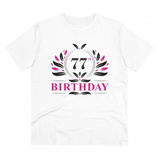 Men's PC Cotton 77th Birthday Printed T Shirt