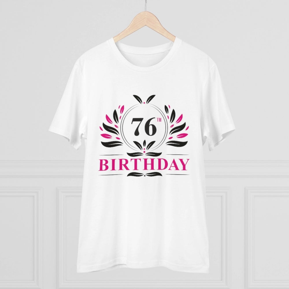 Men's PC Cotton 76th Birthday Printed T Shirt