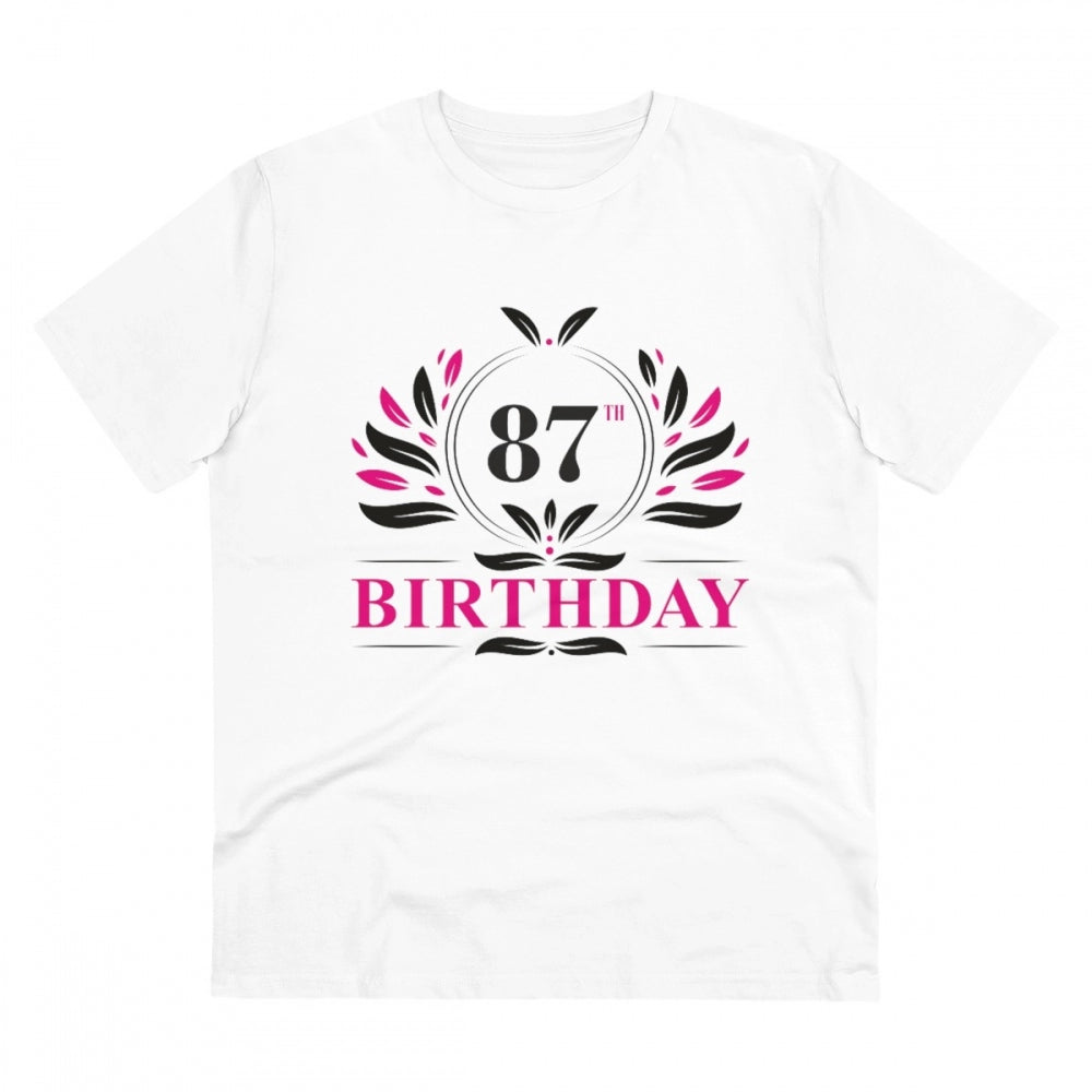 Men's PC Cotton 87th Birthday Printed T Shirt