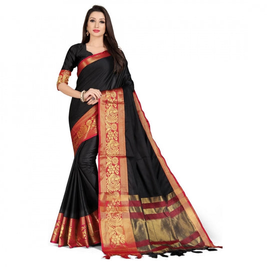 Ravishing Cotton Silk Saree With Blouse piece