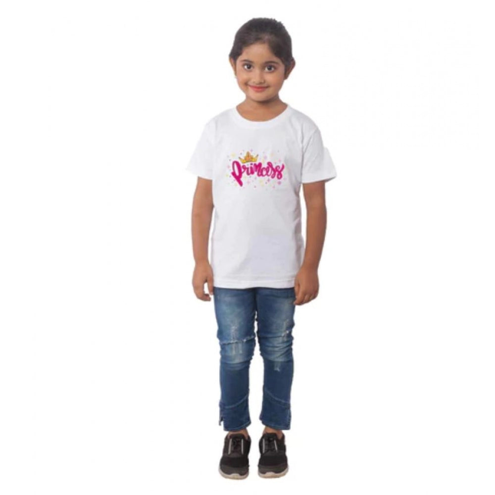 Beautiful Girls Cotton Princess Half Sleeve T Shirt