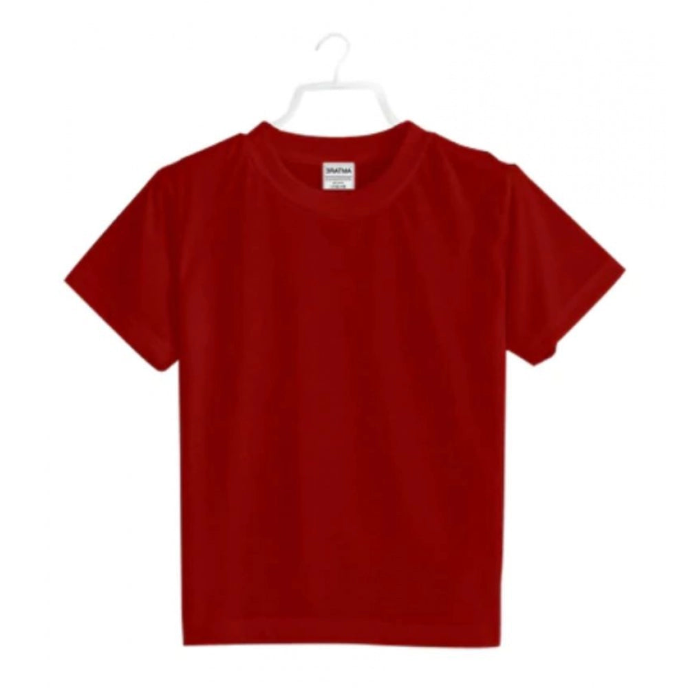 Stunning Boys Cotton Plain Half Sleeve T Shirt