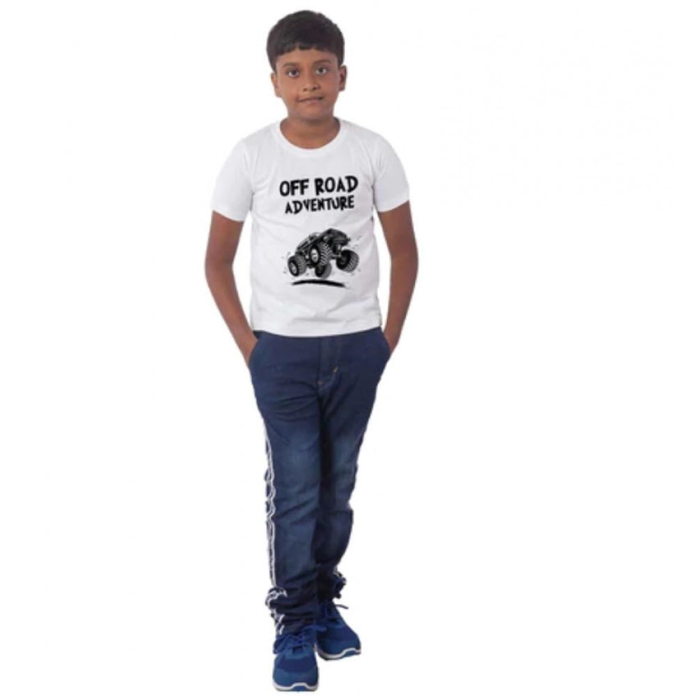 Alluring Boys Cotton Off Road Adventure Half Sleeve T Shirt