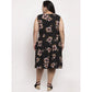 Gorgeous Crepe Printed Knee Length Fit and Flare Dress