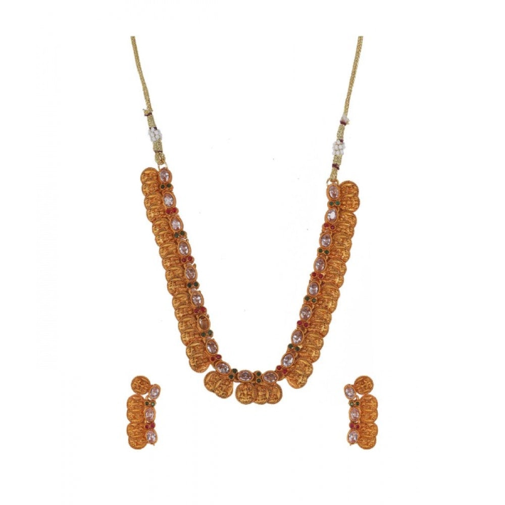 Twinkling Elegent Laxmi Coin Shape Jewellery Chowker Set