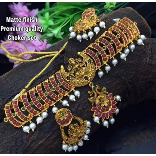 Traditional Elegent Brass Chain Necklace Set