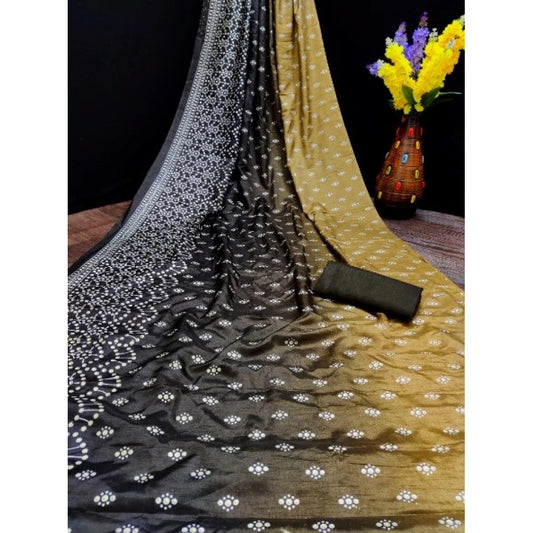Elegant Dola Silk Foil Printed Saree